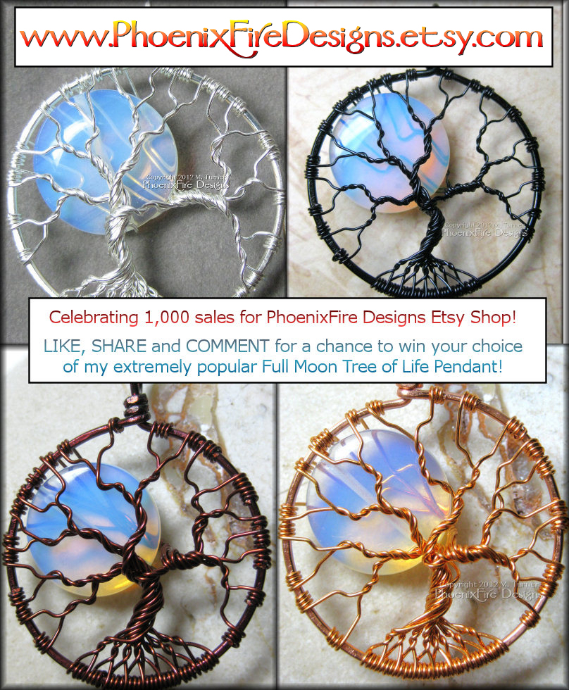 Enter to win a free opalite moonstone full moon tree of life by PhoenixFire Designs!