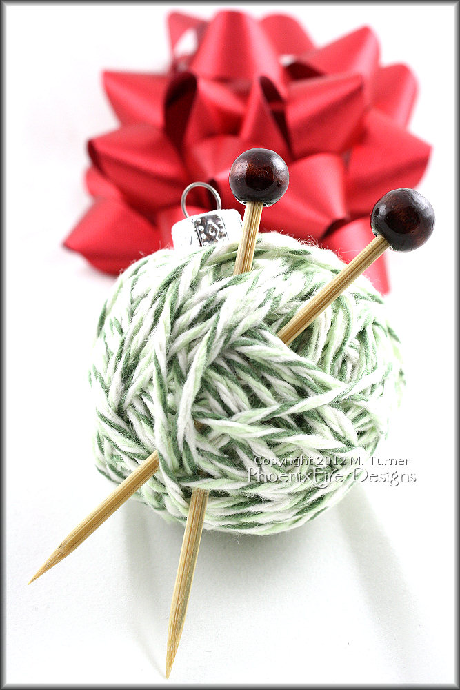 Put a little handmade whimsy in your Christmas Tree decorations and holiday decor with this adorable little miniature yarn ball ornament! A perfect gift for knitters and people who crochet and a cute way to celebrate your love of handmade!