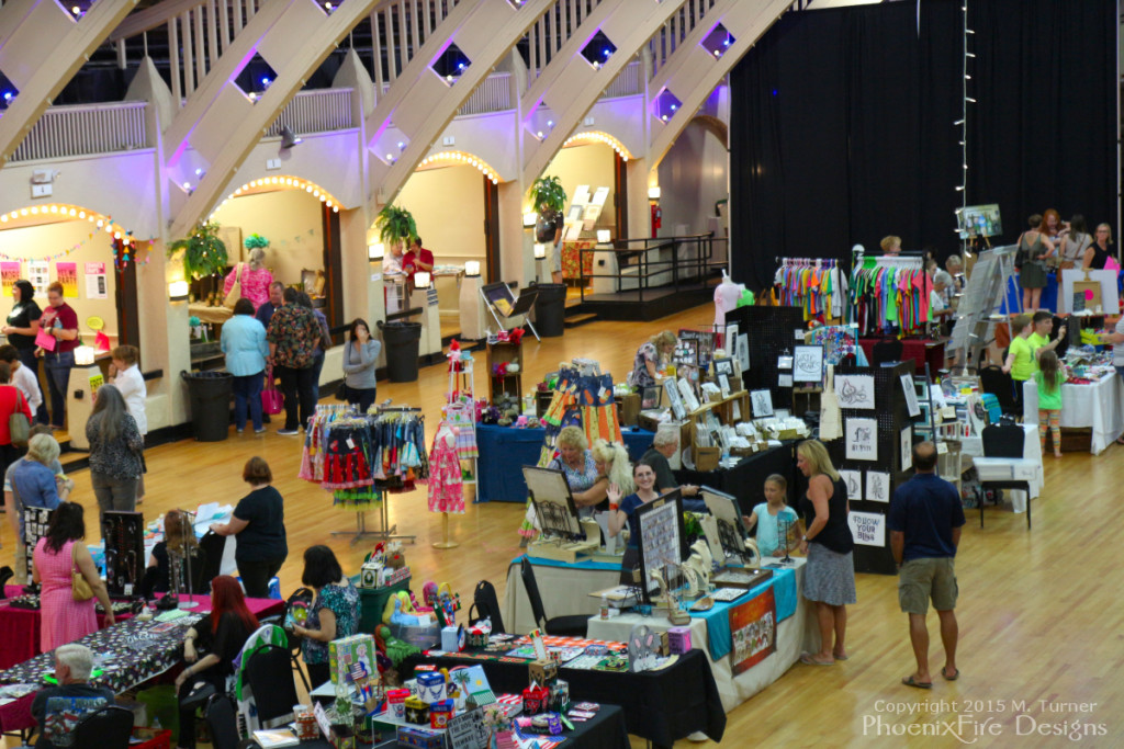 You can see me waving as I'm standing behind the PhoenixFire Designs display booth table during the Etsy Craft Party June 5, 2015 at the St. Petersburg Coliseum.