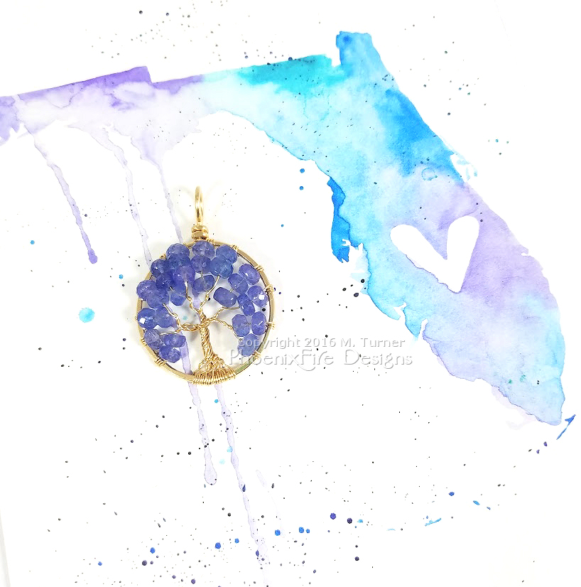 Found exclusively in Tanzania at the foothills of Mount Kilimanjaro, Tanzanite was discovered by Tiffany & Co in the 1960s. This gorgeous 14k gf tree of life pendant was handmade by me in my Tampa, Florida studio, it's OOAK and ready to ship in the PhoenixFire Designs etsy shop!