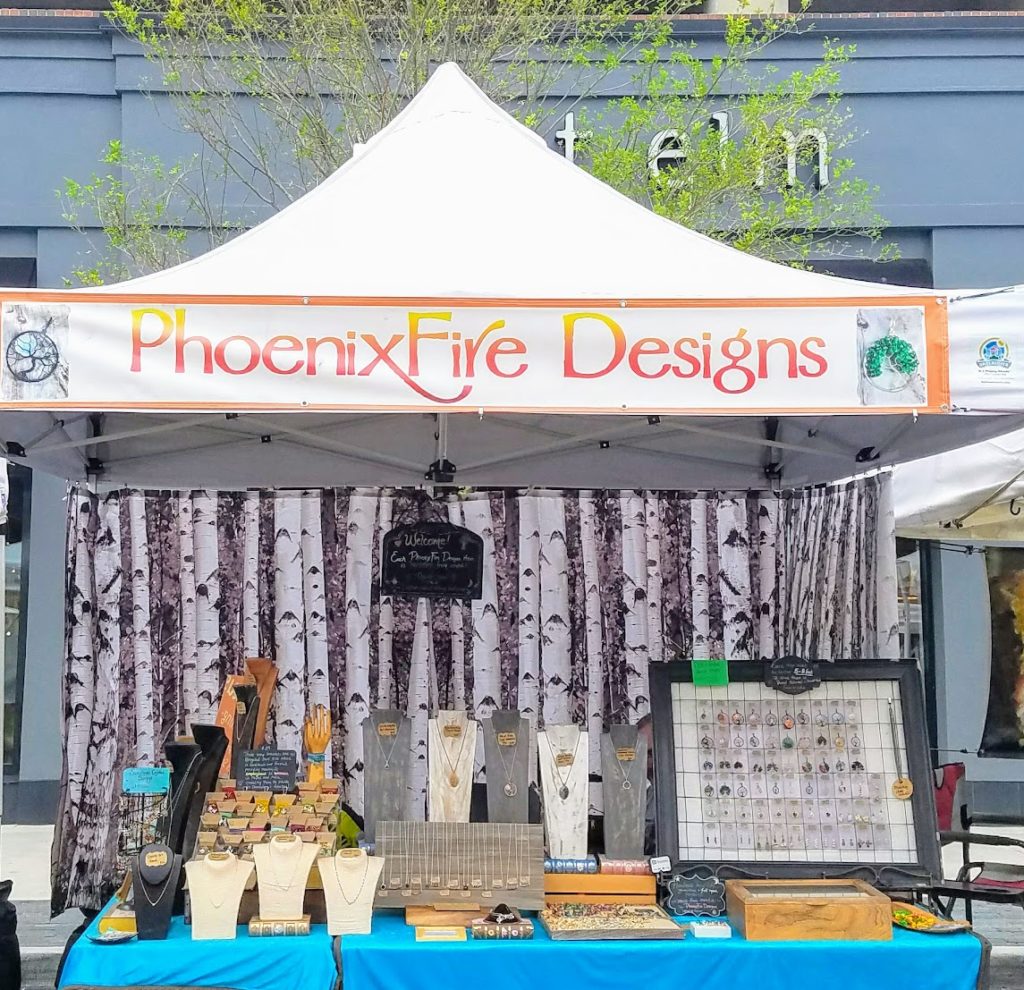 PhoenixFire Designs at Hyde Park Village Market 1st Sunday of each month