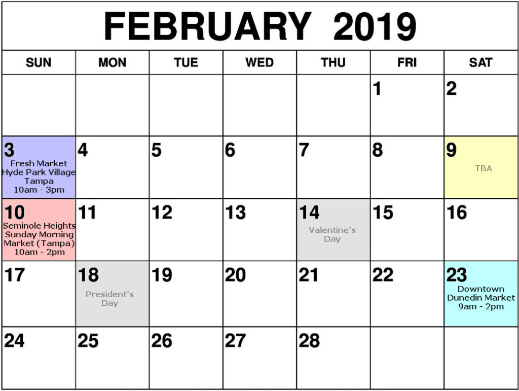 PhoenixFire Designs February Show Schedule Calendar