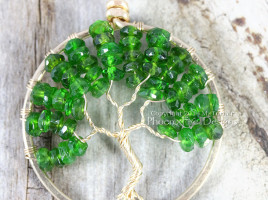 14k gf Chrome Diopside Tree of Life Pendant by PhoenixFire Designs on Etsy