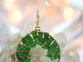 Give her a festive and beautiful piece of handcrafted jewelry this holiday season. PhoenixFire Designs 14kgf Chrome Diopside tree is luxurious and uniquely beautiful. A true one of a kind for your one of a kind love.