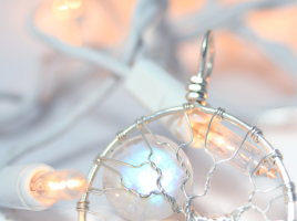 Light up her holiday with something as unique and beautiful as her! Natural rainbow moonstone full moon tree of life pendant wire wrapped in eco-friendly, recycled and reclaimed Argentium sterling silver. Perfect handmade holiday gift idea for her!