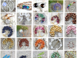 Selection of the 40 handcrafted gifts including our famous Tree of Life Pendants, full moon necklaces, wire wrapped jewelry, gemstone earrings and more which are IN STOCK and ready to ship! Guaranteed Christmas delivery to US addresses if ordered by Dec 18th. Get something unique and special this holiday season!